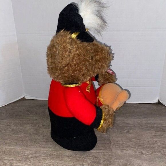 Vintage Gibson Greetings 1996 Musical Stuffed Plush Christmas Drummer Boy Bear - Picture 4 of 6